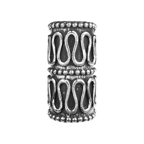 Bracciale per orecchie con onde dargento e perline