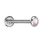 Micro Labret sans filetage argenté disque arrondi...