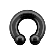 Circular Barbell Internal Thread Black with Two Balls