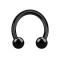 Circular Barbell Internal Thread Black with Two Balls