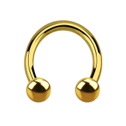 Circular Barbell filettatura interna placcato oro con due...