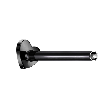 Black Heart-Shaped Micro Labret Bar with Internal Thread
