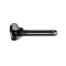 Black Heart-Shaped Micro Labret Bar with Internal Thread