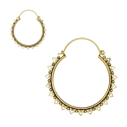 Gold-plated earring filigree hearts with spheres