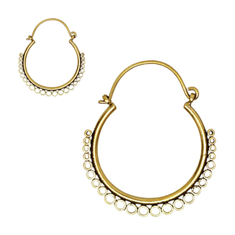 Gold-plated earring with circles