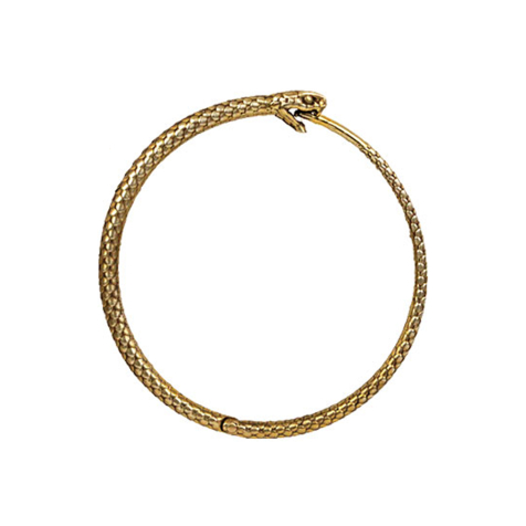 Anello a segmento di peso per orecchio con cerniera in serpente placcato oro