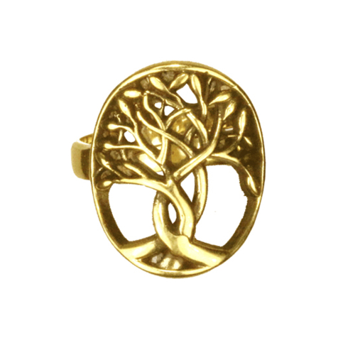 Anneau doré Arbre de vie