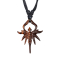 Collana nera con ciondolo a forma di creatura mitica volante in legno di Narra