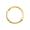 Bague segmentée micro pliable, plaquée or 18 carats