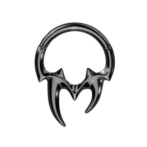 Micro segment ring hinged black stem teeth