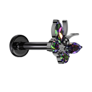 Micro Labret Internal Thread Black Butterfly Black...