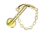 Micro Labret filo interno barra placcata oro catena pendente placcata oro