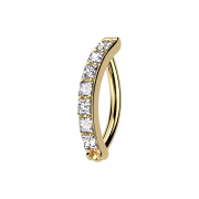 Micro segment ring hinged gold-plated shield a row of...