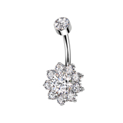 Banana filettatura interna argento con cilindro argento...