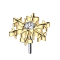Threadless Schneeflocke vergoldet Kristall silber