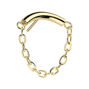 Collana con pendente placcato oro senza filetto