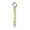 Pendant gold-plated bar pointed crystals silver