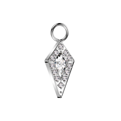 Pendentif argent Diamant Cristal argent Cristaux argent