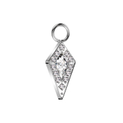 Pendentif argent Diamant Cristal argent Cristaux argent