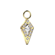 Pendant gold-plated diamond crystal silver crystals silver