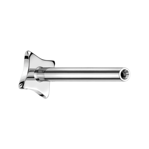 Micro Threadless Labret Bar Square Silver