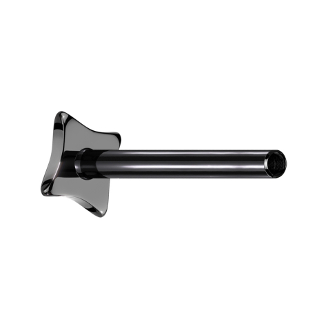 Micro Threadless Labret Bar Square Black