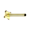 Micro threadless labret rod square concave gold-plated