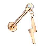 Micro Labret sans filetage, cylindre en or rose,...