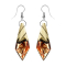 Earring crystal coloring epoxy brown made of tamarind wood