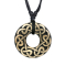 Collana nera con ciondolo a ciambella Celtic in legno di coccodrillo