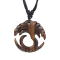 Necklace black pendant tree of life made from Narra wood