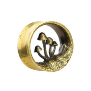 Flared tunnel doré champignons