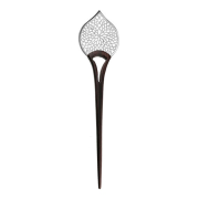 Hairpin flower of life silver made of Narra wood