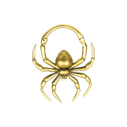 Anneau segment pliable doré araignée