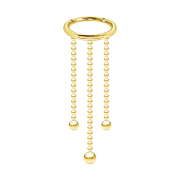 Micro anneau segment pliable doré pendentif...
