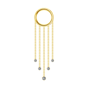 Micro anneau segment pliable pendentif doré cinq...