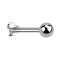 Micro Labret Heart Internal Thread Silver Ball Silver