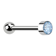Micro Barbell filettatura interna argento con sfera...
