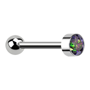 Micro Barbell filettatura interna argento con sfera...