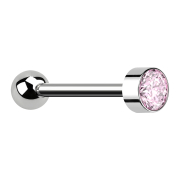 Micro Barbell filettatura interna argento con sfera...