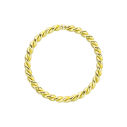 Micro Piercing Ring geflochten vergoldet