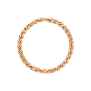 Micro Piercing Ring geflochten rosegold
