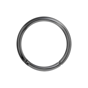 Micro segment ring hinged black ruthenium plated