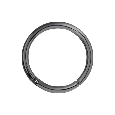 Micro segment ring hinged black ruthenium plated