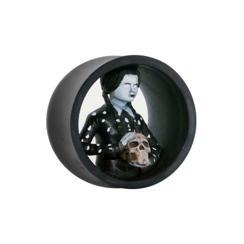 Flared Tunnel schwarz Wednesday Addams links