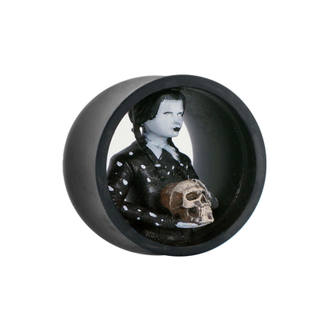 Flared Tunnel schwarz Wednesday Addams rechts