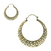 Boucles doreilles créole doré avec coeurs