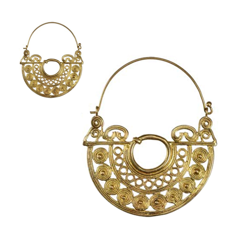 Ohrring vergoldet diverse Kreise