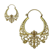 Orecchino con aquila mandala placcato oro