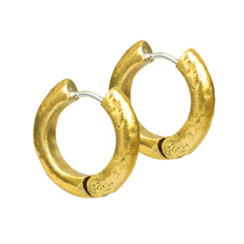 Ohrring vergoldet Hammerschlag